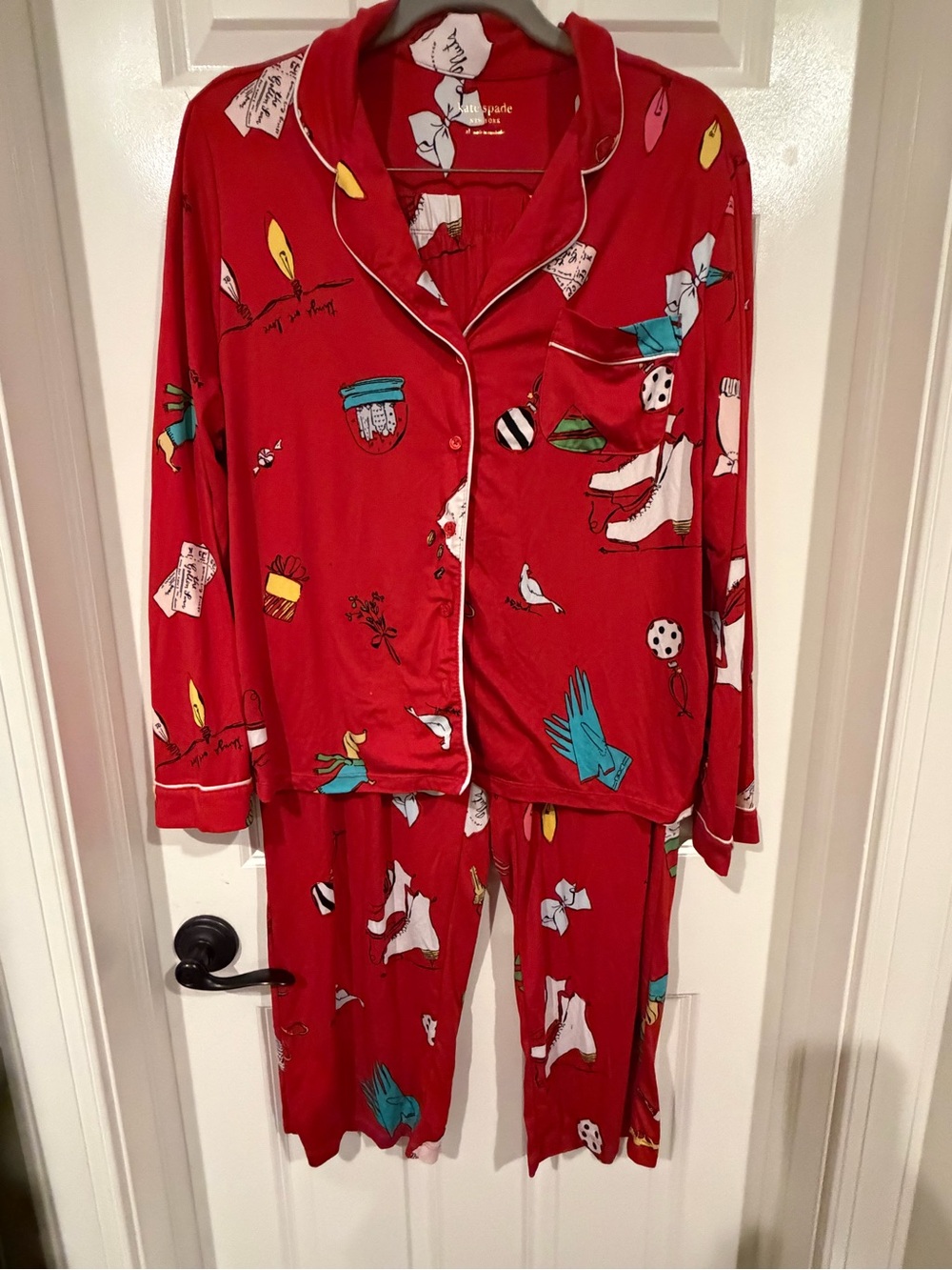 kate spade Red Printed Women's Pajama Set XL